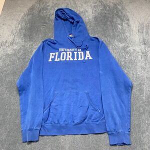 Y2K University Of Florida Hoodie Mens Large Blue Drawstring